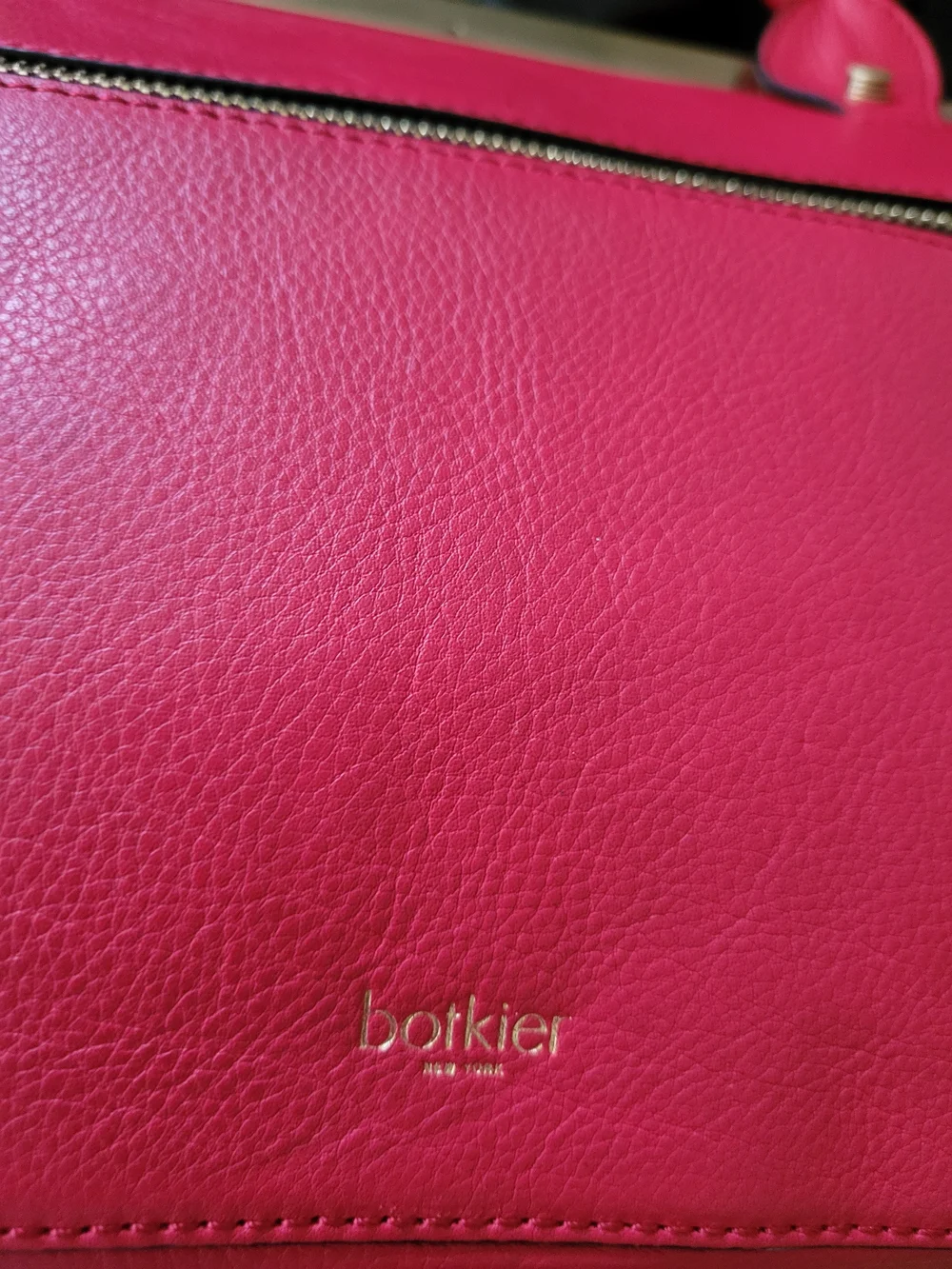 Botkier Red Leather Framed Satchel With Front Flap Closure W/Removable Crossbody